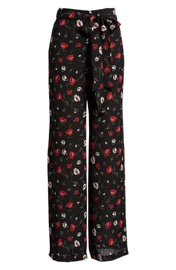 Women's Floral Print Wide Leg Pants