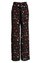Women's Floral Print Wide Leg Pants
