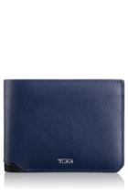 Men's Tumi 'mason' Global Leather Wallet With Removable Passcase - Blue