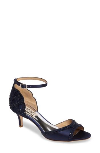 Women's Badgley Mischka 'gillian' Crystal Embellished D'orsay Sandal .5 M - Blue