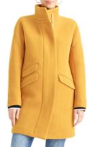 Petite Women's J.crew Stadium Cloth Cocoon Coat P - Orange