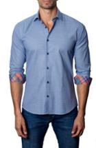 Men's Jared Lang Trim Fit Micro Grid Sport Shirt
