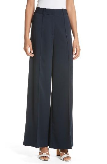 Women's Milly 'hayden' Wide Leg Trousers - Blue