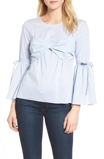 Women's Chelsea28 Pinstripe Poplin Blouse - Blue
