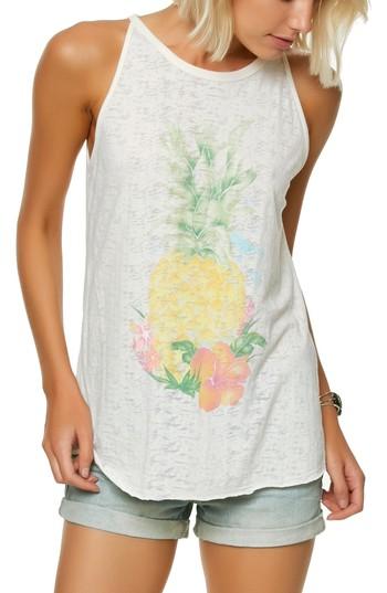 Women's O'neill Pineapple Graphic Tank Top - White