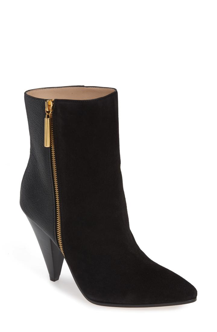 Women's Stuart Weitzman Cone Heel Bootie .5 M - Black
