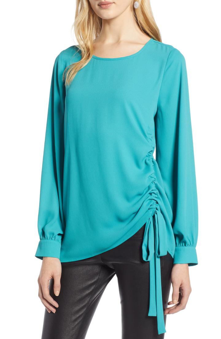 Women's Halogen Side Cinch Top - Green