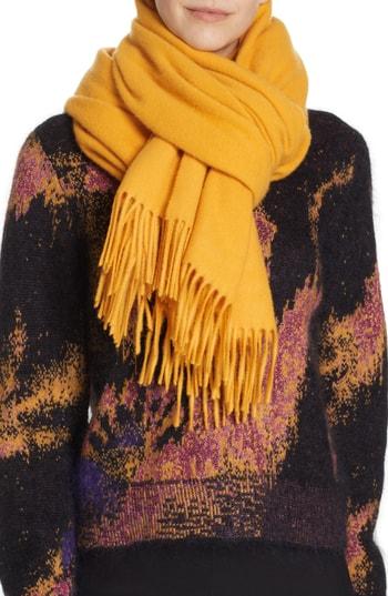 Women's Rag & Bone Classic Wool Scarf, Size - Yellow
