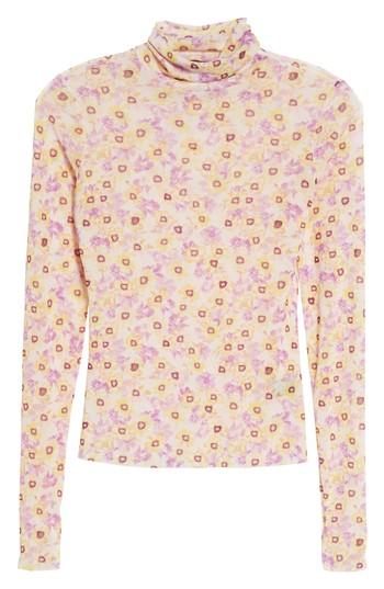 Women's Afrm Zadie Semi Sheer Turtleneck - Yellow