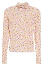 Women's Afrm Zadie Semi Sheer Turtleneck - Yellow