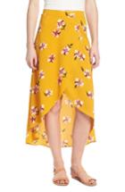 Women's Soprano Floral Surplice Skirt - Yellow