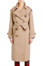 Women's Burberry Eastheath Bird Button Cotton Trench Coat Us / 40 It - Brown