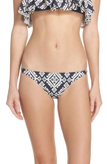Women's Tory Burch Tapestry Geometric Hipster Bikini Bottoms - Blue