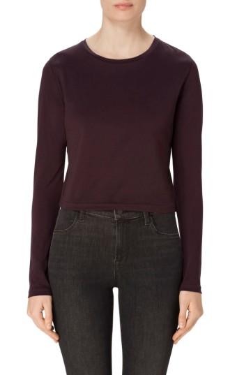 Women's J Brand Carolina Long Sleeve Crop Tee - Purple