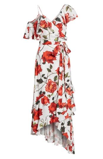 Women's Afrm Phoenix Ruffle Wrap Maxi Dress - White