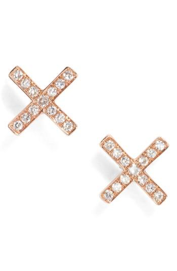 Women's Ef Collection Diamond X Stud Earrings