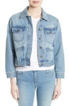 Women's Joie Runa Embroidered Denim Jacket