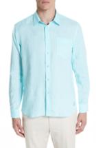 Men's Vilebrequin Linen Sport Shirt - Blue/green