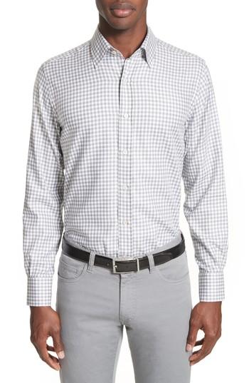 Men's Canali Shepherds Check Sport Shirt