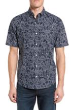 Men's Nordstrom Men's Shop Regular Fit Floral Print Sport Shirt - Blue