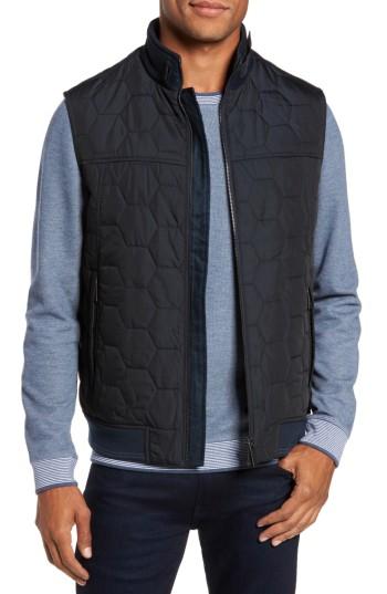 Men's Ted Baker London Ferny Quilted Vest (m) - Blue