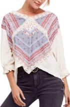 Women's Free People Prairie Days Embroidered Top - White