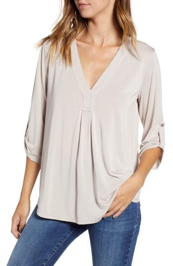 Women's Henley - Brown