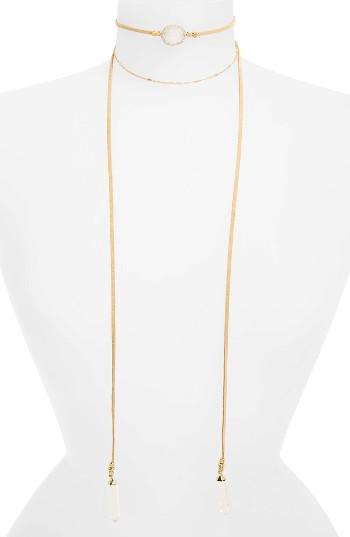 Women's Panacea Drusy Quartz Wrap Necklace