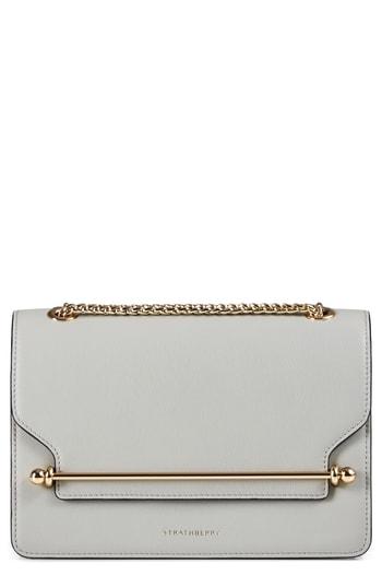 Strathberry East/west Leather Crossbody Bag - Grey