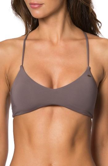 Women's O'neill Salt Walter Solids Bikini Top - Grey