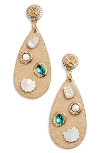 Women's Gas Bijoux Leather Drop Earrings