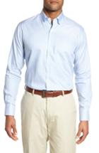 Men's Peter Millar Classic Fit Crown Soft Longshot Stripe Sport Shirt - Blue