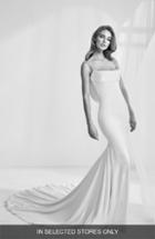 Women's Atelier Pronovias Rama Embellished Cowl Back Mermaid Gown, Size - Ivory