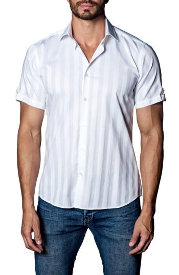 Men's Jared Lang Stripe Sport Shirt, Size - White