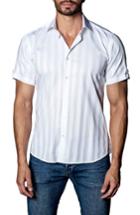 Men's Jared Lang Stripe Sport Shirt, Size - White