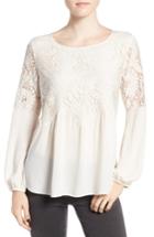 Women's Chelsea28 Button Back Lace Top - Ivory