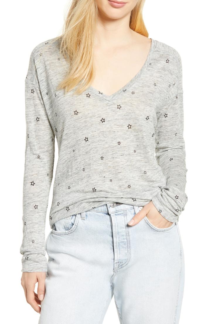 Women's Rails Sami V-neck Linen Blend Tee