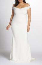 Women's Noel And Jean By Katie May Alpha Off The Shoulder Trumpet Gown - Ivory