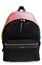 Saint Laurent City Ombre Print Satin Backpack -