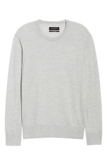 Men's Allsaints Lang Crewneck Wool Sweater - Grey