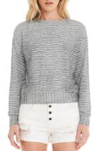 Women's Michael Stars Stripe Crop Sweatshirt