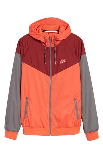 Men's Nike 'windrunner' Colorblock Jacket - Orange