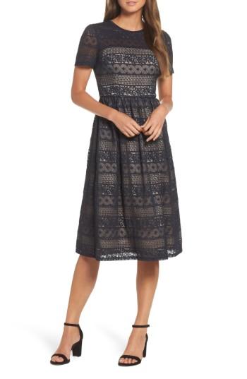 Women's Maggy London Lace Midi Dress - Black