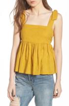 Women's Bp. Embroidered Peplum Tank, Size - Green