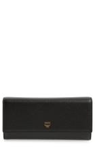 Women's Mcm 'milla' Leather Continental Wallet - Black