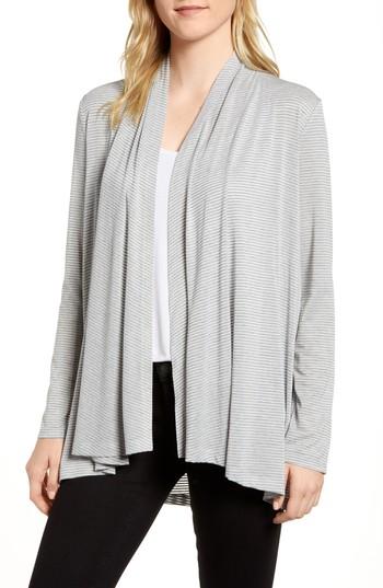 Women's Gibson X Living In Yellow Open Cardigan - Grey