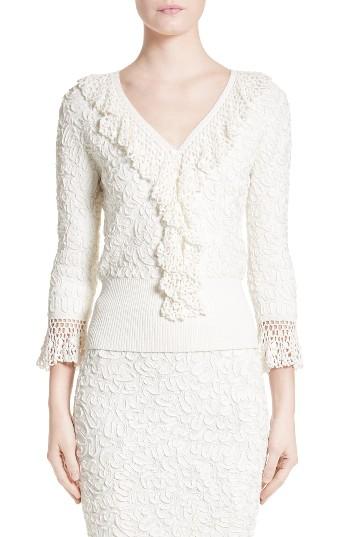 Women's Michael Kors Crochet Trim Soutache Top