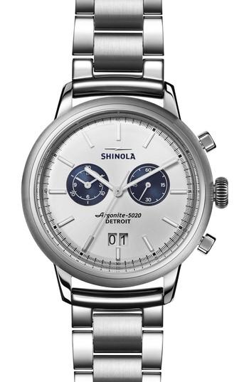 Women's Shinola Bedrock Chronograph Bracelet Watch, 47mm