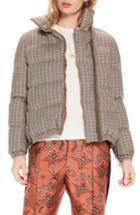 Women's Scotch & Soda Quilted Check Jacket - Beige