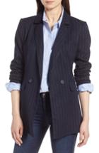 Women's Halogen Double Breasted Blazer, Size - Blue